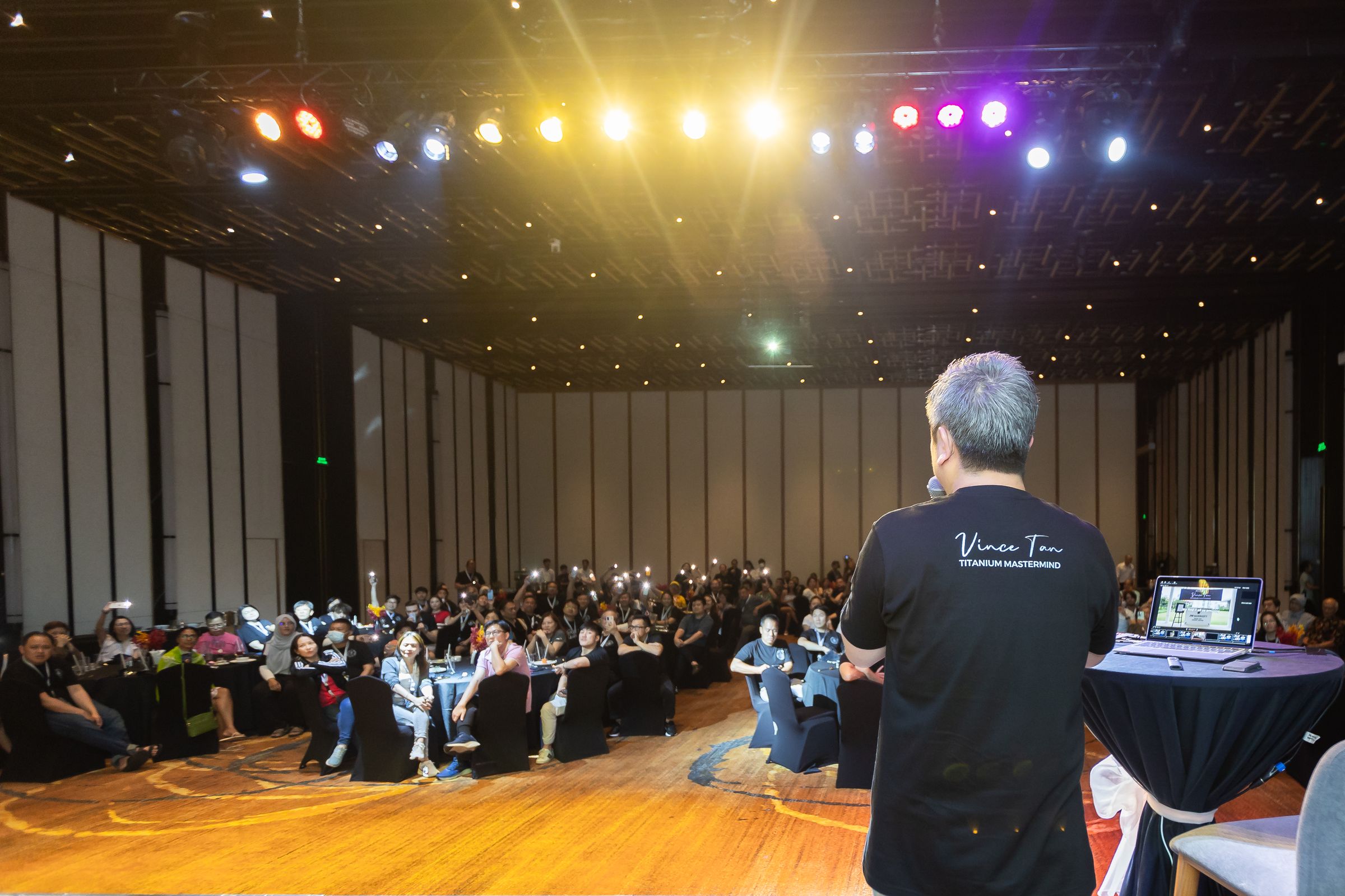 Vince Tan speaking with authority